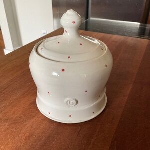 Handmade ceramic pottery sugar or salt bowl